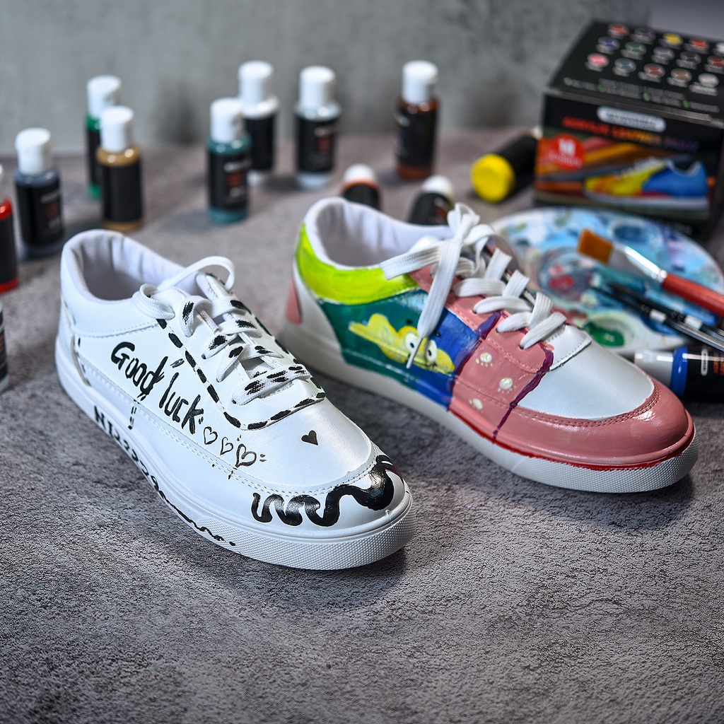 30ml sơn acrylic màu chai ống acrylic sơn bộ vải may mặc sơn da phong phú DIY sắc tố