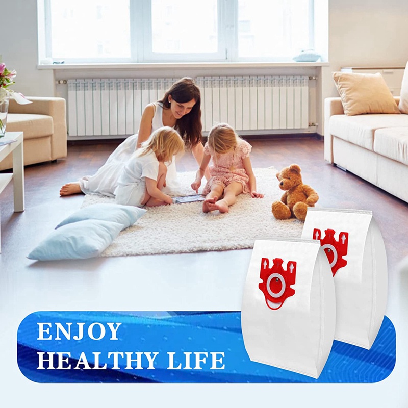 Bộ 20 Túi Lọc Bảo Vệ Động Cơ + 6 Tấm Lọc Không Khí Cho FJM Miele