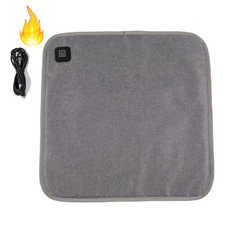 Đệm sưởi ô tô Ghế văn phòng Đệm ấm với cáp USB Làm nóng nhanh Điện mùa đông Ấm áp có thể điều chỉnh nhiệt độ