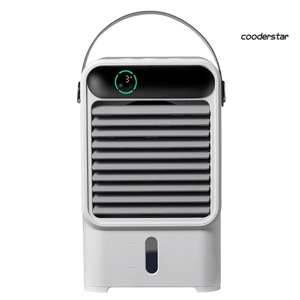 Quạt Điều Hòa Không Khí 1500mAh Bằng Nhựa Có Màn Hình Kỹ Thuật Số Tiện Dụng Cho Mùa Hè