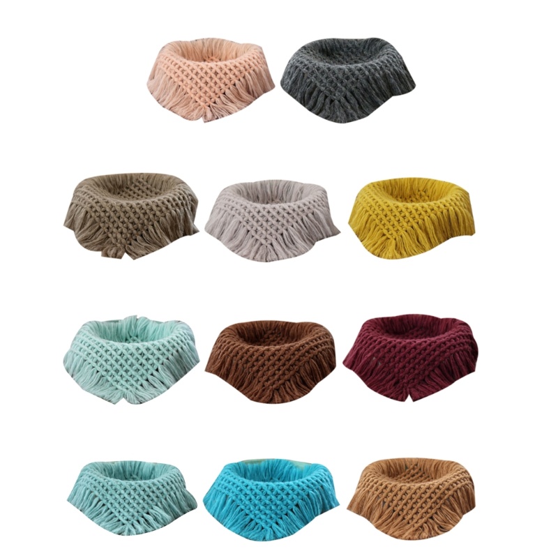 Chăn Dệt Tay Hình Vuông Làm Phụ Kiện Chụp Ảnh Cho Bé Sơ Sinh