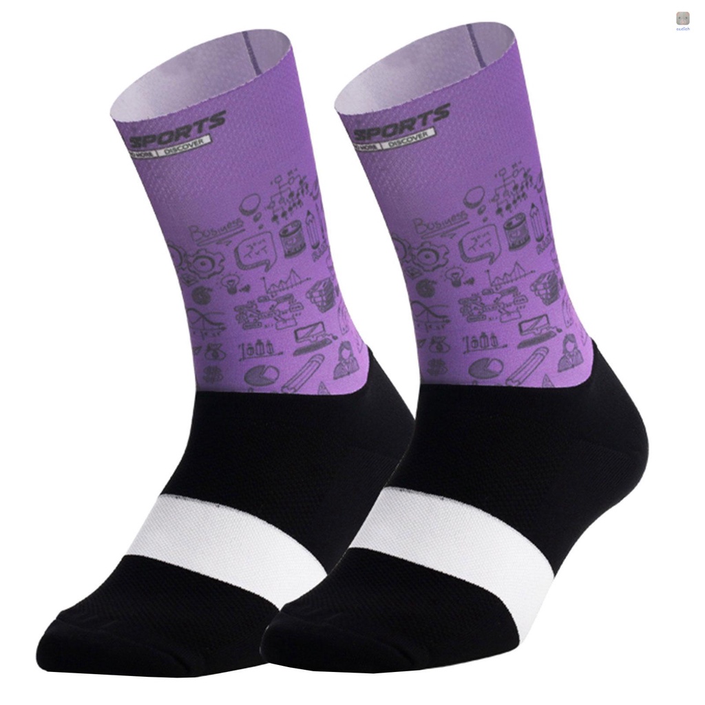 Vớ Thể Thao Thoáng Khí Chống Ẩm In Họa Tiết Độc Đáo Thời Trang Cho Nam Và Nữ