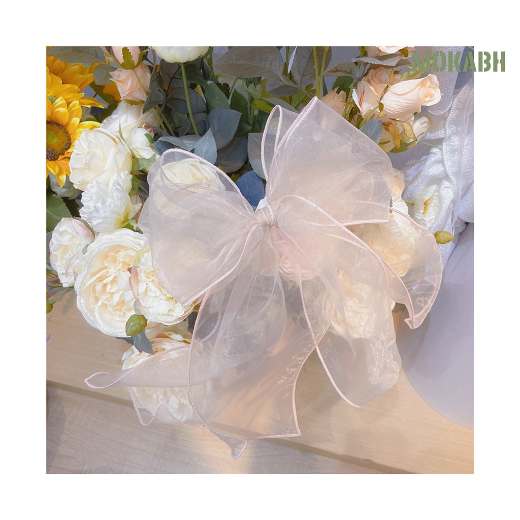 Kẹp Tóc Hình Nơ Lưới Chống Trượt Kiểu Dáng Tinh Tế Cho Bé Gái