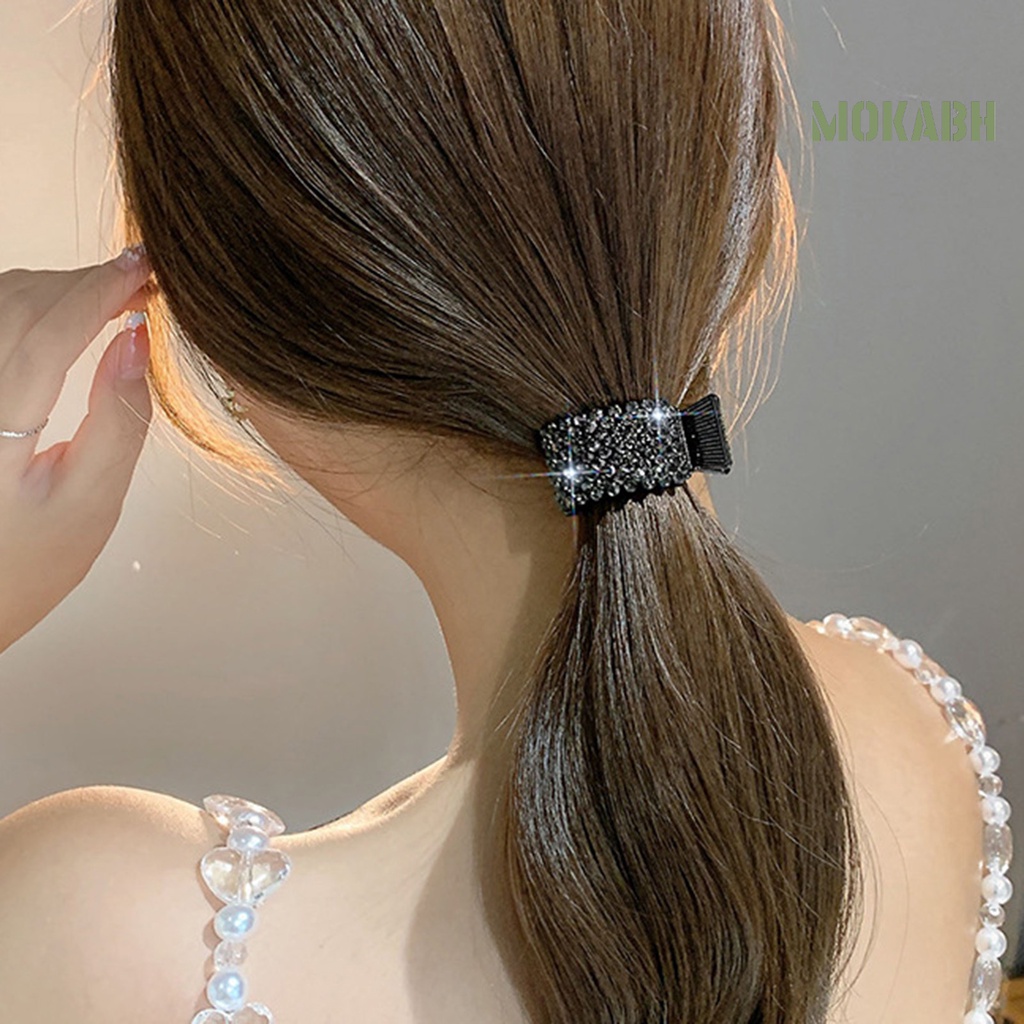 Kẹp Tóc Đính Đá Lấp Lánh Chống Trượt Dành Cho Nữ