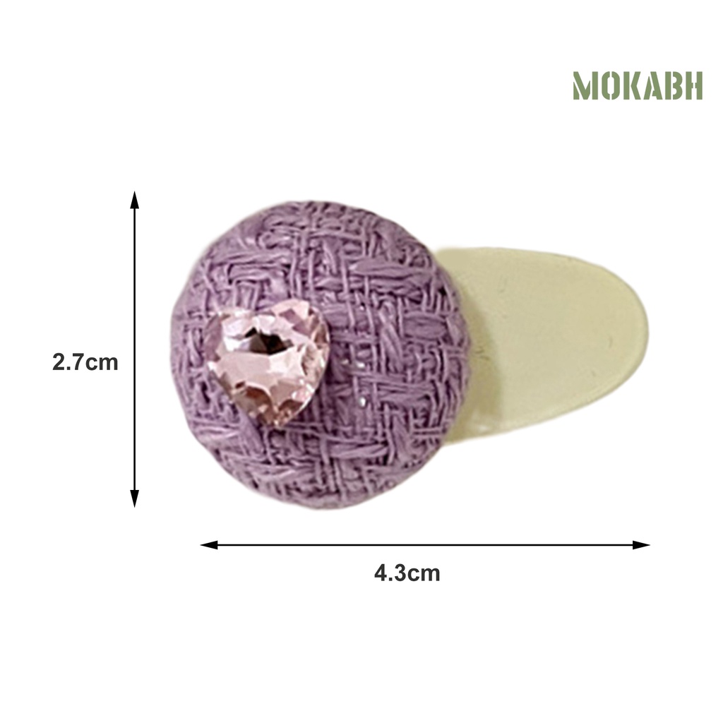 Kẹp Tóc Hình Trái Tim Đính Đá Chống Trượt Trọng Lượng Nhẹ Màu Sắc Ngọt Ngào