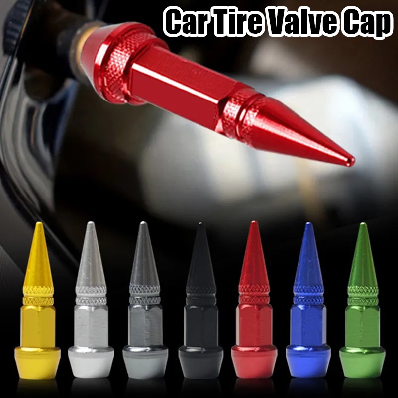 Nắp Van Bánh Xe Hơi / Xe Máy Đầu Nhọn Bằng Hợp Kim Bền Chống Bụi Thông Dụng Sáng Tạo