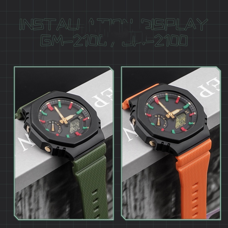 Dây Đeo Cao Su 16MM Chống Nước Tháo Gỡ Nhanh Cho Đồng Hồ Thể Thao Casio G-SHOCK YOUTH Series GA2100 GM2100