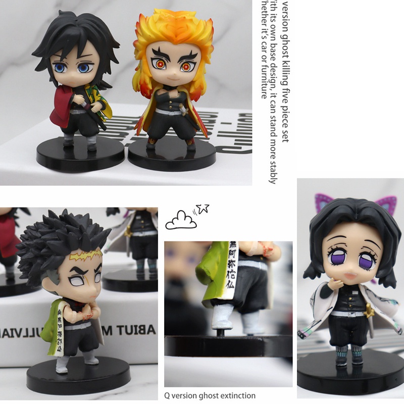 Bộ 5 Mô Hình Nhân Vật Tanjirou Zenitsu Shinobu Hoạt Hình Demon Slayer