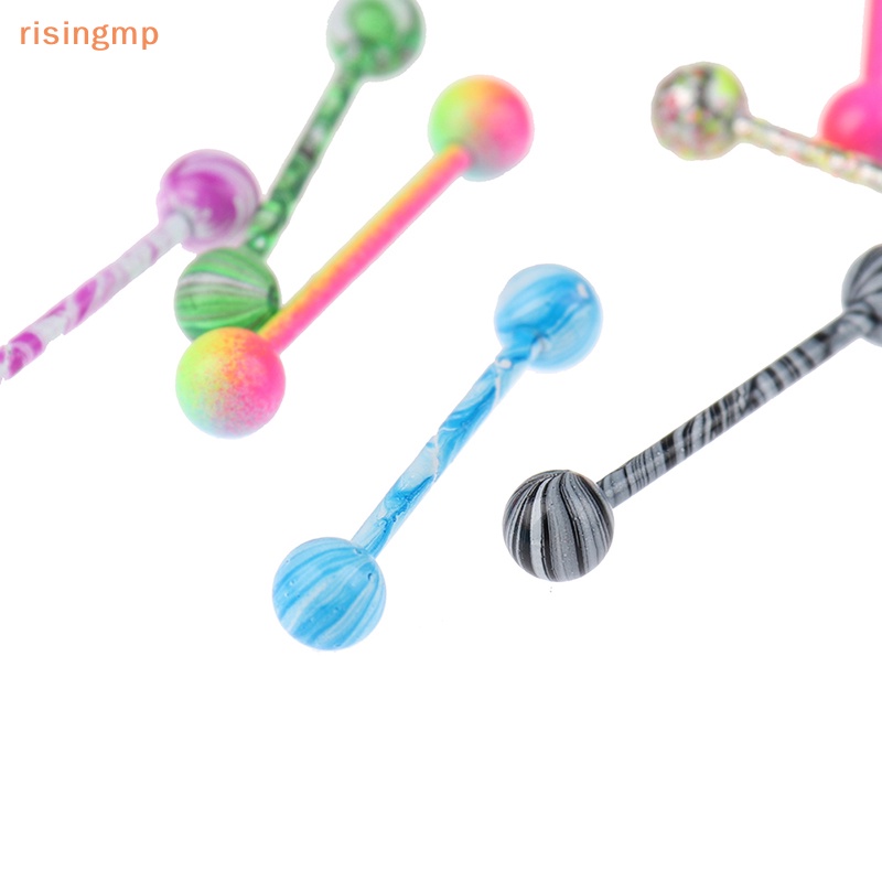 Set 10 Khuyên Lưỡi Bằng Thép Không Gỉ Cá Tính