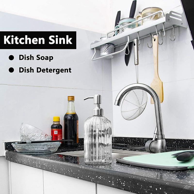 Bình Đựng Xà Phòng Rửa Tay Có Vòi Bơm Bằng Thép Không Gỉ Cho Nhà Bếp Nhà Tắm