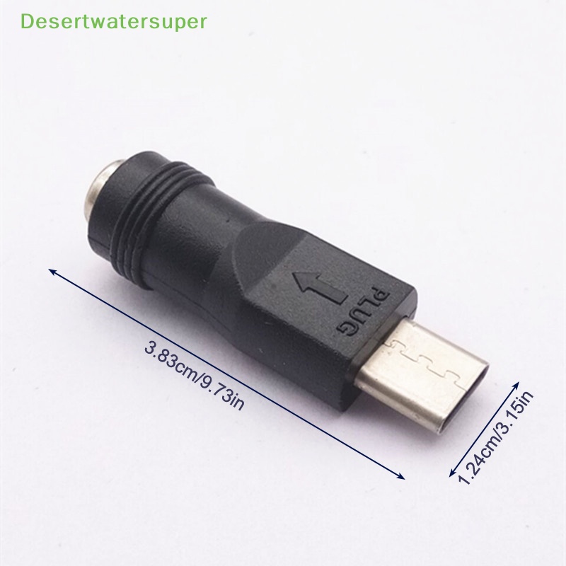 1 Đầu Nối Chuyển Đổi Nguồn DC 5.5x2.1mm Female Sang USB Type C Male