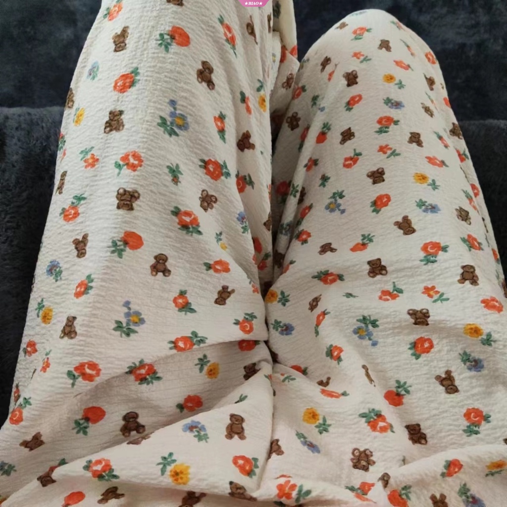 DISNEY Ultra Quần Ngủ Siêu Mỏng In Họa Tiết Hoạt Hình Phong Cách Hàn Quốc Thời Trang Mùa Hè Cho Nữ