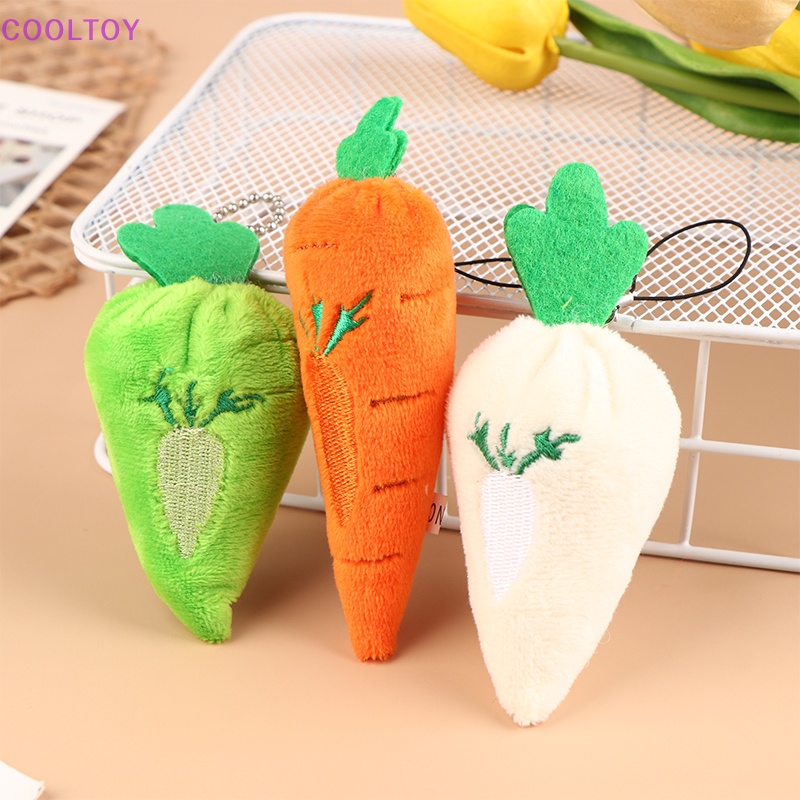 Móc Khóa Hình Củ Cà Rốt Hoạt Hình Nhồi Bông Dễ Thương