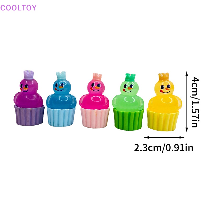 Cooltoy Set 2 Cốc Nhựa Phát Quang Mini Hình Người Tuyết Hoạt Hình Dễ Thương Trang Trí Bánh Kem
