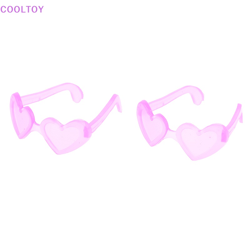 Set 10 Mắt Kính Nhựa Mini Hình Trái Tim Tỷ Lệ 1 / 6 Trang Trí Nhà Búp Bê