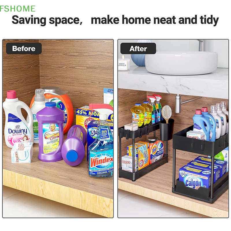 Set 3 Túi Đựng Đồ 2 Tầng Gắn Dưới Bồn Rửa Tiện Lợi Mới