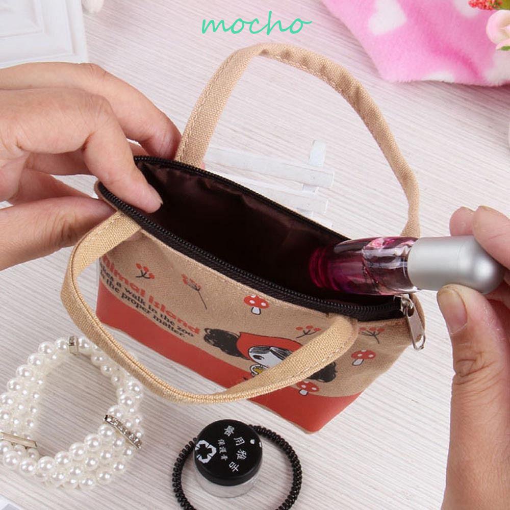 Mocho Ví Đựng Tiền Xu / Chìa Khóa / Trang Sức / Son Môi Kiểu Hoạt Hình Hươu Cao Cổ Dễ Thương