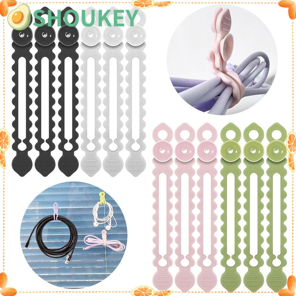 Set 10 Dây Quấn Cáp Bằng Silicone Tiện Dụng