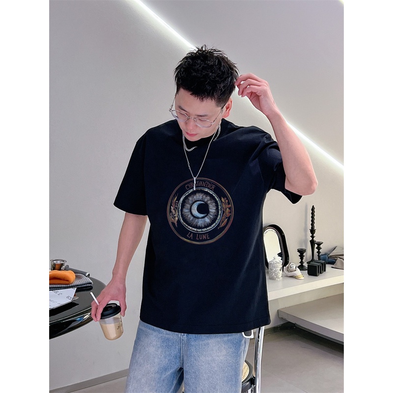 Áo Thun Unisex Cổ Tròn Tay Ngắn In Chữ Di88or88- Thời Trang Xuân Hè 2023