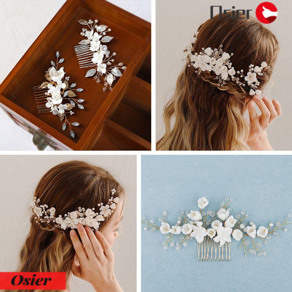 Lược Cài Tóc Hình Hoa Lá 1 Cái Cho Cô Dâu|Phụ Kiện Trang Trí Tóc Xinh Xắn Chất Lượng