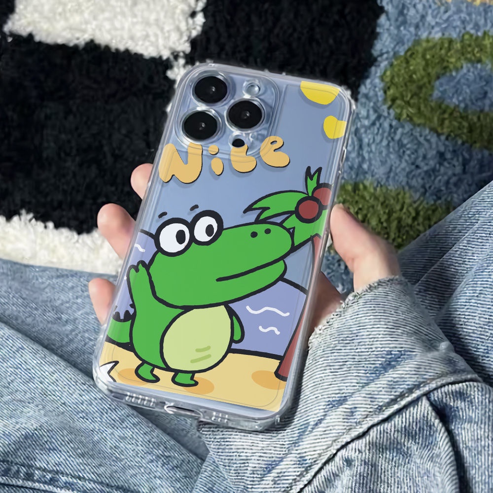 ✅Ốp Điện Thoại Dẻo Họa Tiết Cá Sấu Đơn Giản Chống Sốc Cho iPhone12 max1311 6In7814Pro plus