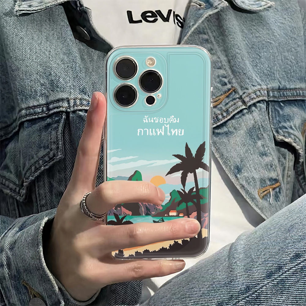✅Ốp Điện Thoại Mềm Chống Sốc Họa Tiết Phong Cảnh Cho Iphone 126Inmax 13 11 78 14 Pro Plus