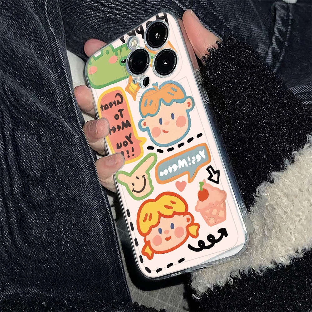 ✅Ốp Điện Thoại Mềm Chống Sốc Họa Tiết Graffiti Cho Apple Iphone 11 78 12Max 6In1314Pro M4GN