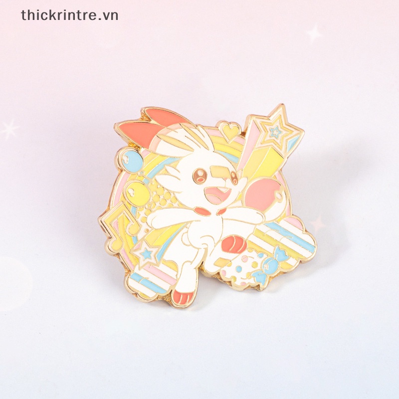 Huy Hiệu Cài Áo Hợp Kim Hình Pokemon Eevee Pikachu Đáng Yêu