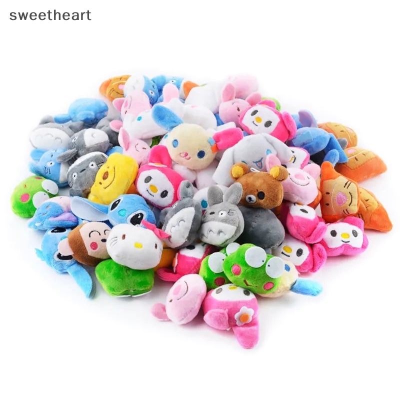 10pcs động vật dễ thương búp bê sang trọng 5-6cm Kawaii Thỏ Gấu Panda nhồi đồ chơi mini cô gái sang trọng Claw Máy búp bê phụ kiện búp bê nhỏ cho búp bê kẹp máy mini đồ chơi mới
