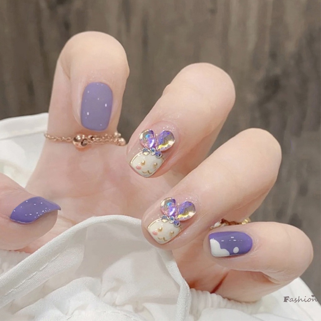 Móng Tay Giả Hình Thỏ Xinh Xắn Cho Nữ