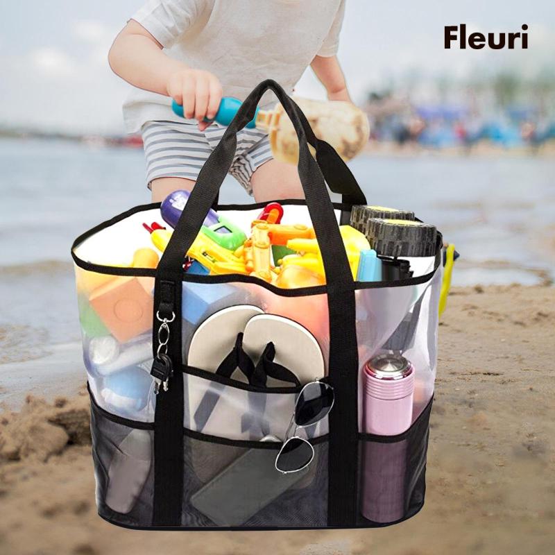 Túi Tote Phối Lưới Thời Trang Đi Biển / Đi Bơi Cho Nữ