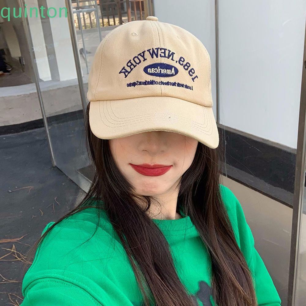 Mũ Lưỡi Trai Cotton Thêu Chữ QUINTON Phong Cách Hip Hop Cho Cặp Đôi