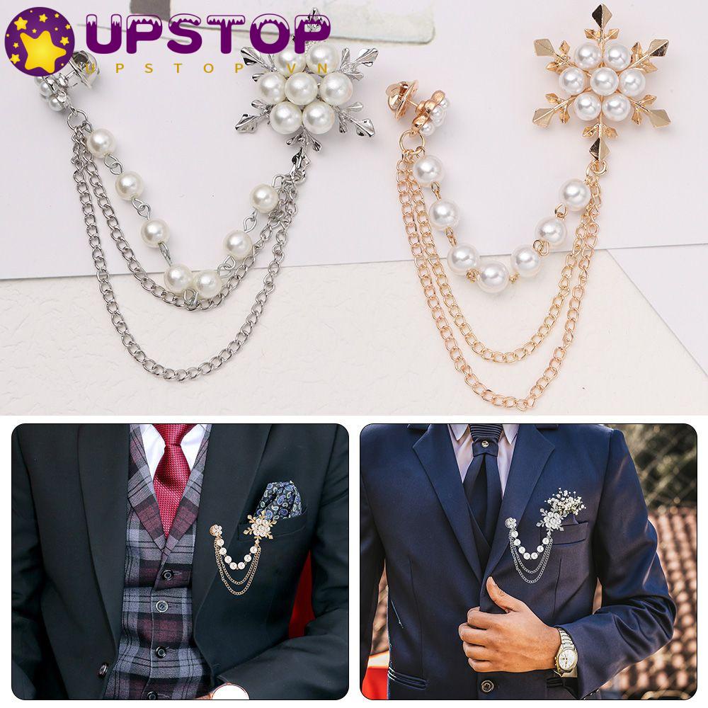 Trâm Cài Áo Hình Bông Tuyết Đính Đá Thời Trang