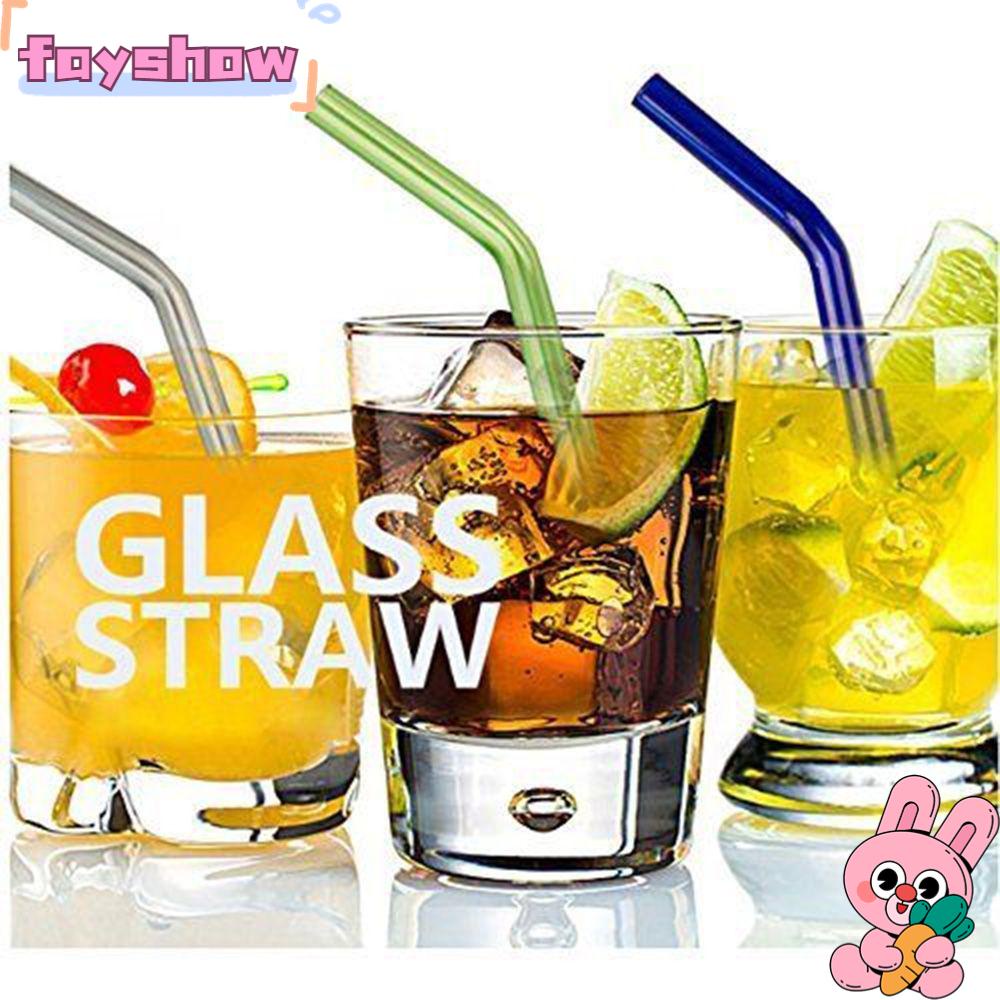 Bộ 4 Ống Hút Thủy Tinh Uống Nước Cho Đám Cưới Kính