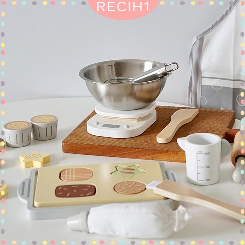 Bộ Đồ Chơi Mô Phỏng Nướng Bánh Quy Và Bánh Ngọt Bằng Gỗ Dành Cho Trẻ Mẫu Giáo