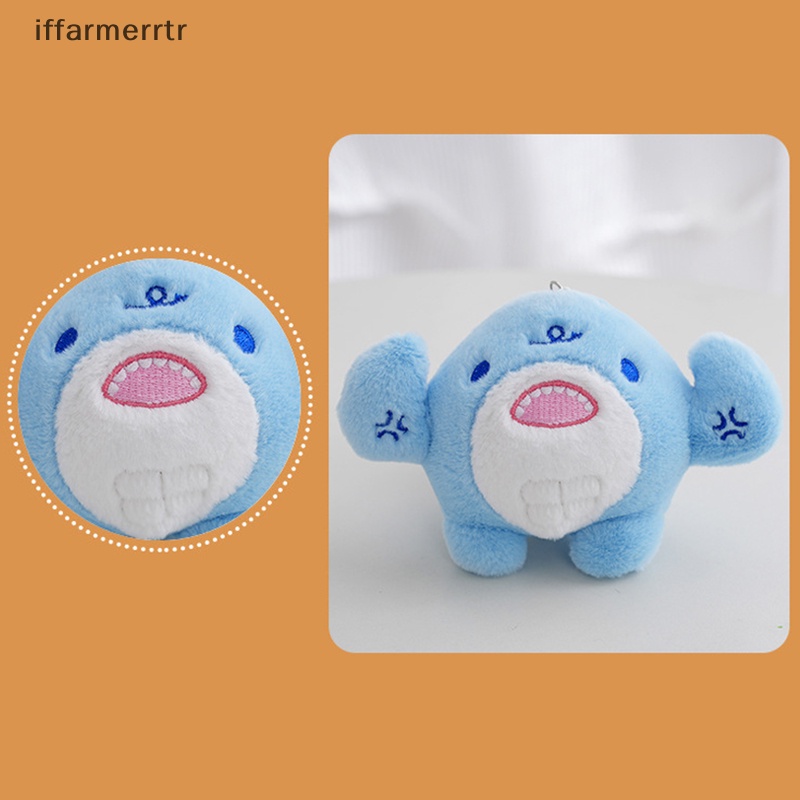 Đồ chơi nhồi bông Hình Cá Mập Bằng Cotton PP Mềm Mại Trang Trí Túi Xách / Móc Khóa