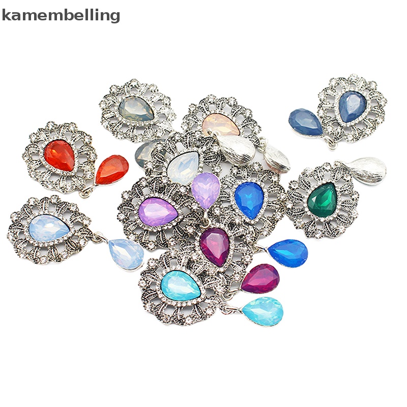 Trâm Cài Áo Hình Giọt Nước Đính Đá Thủ Công Sáng Tạo