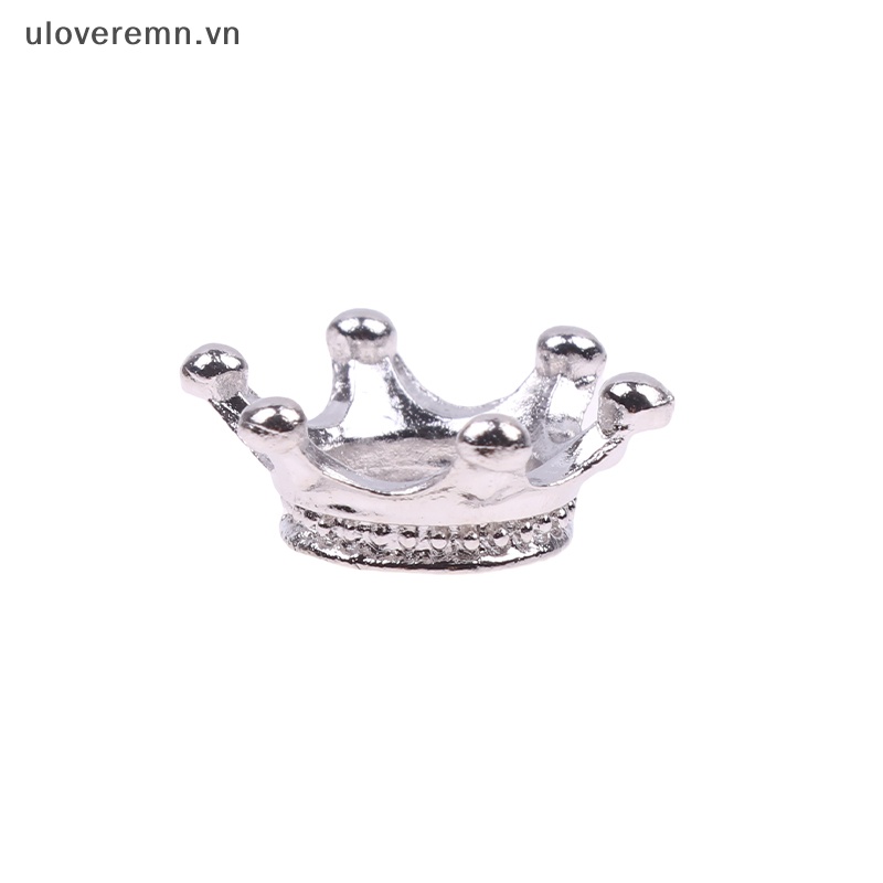 Set 2 Vương Miện Mini Bằng Nhôm Mạ Vàng Bạc 1: 12 Trang Trí Nhà Búp Bê