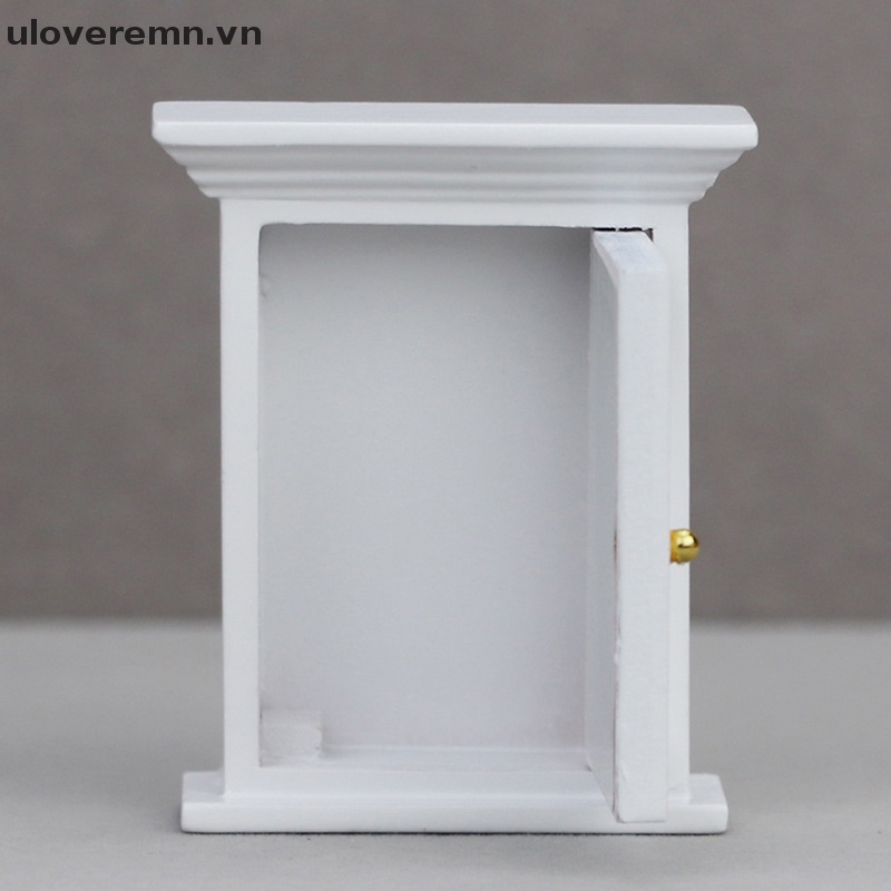 Mô Hình Tủ Quần Áo Trung Hoa Cổ Điển Tỷ Lệ 1 / 12 Kèm Gương Trang Trí Nhà Búp Bê