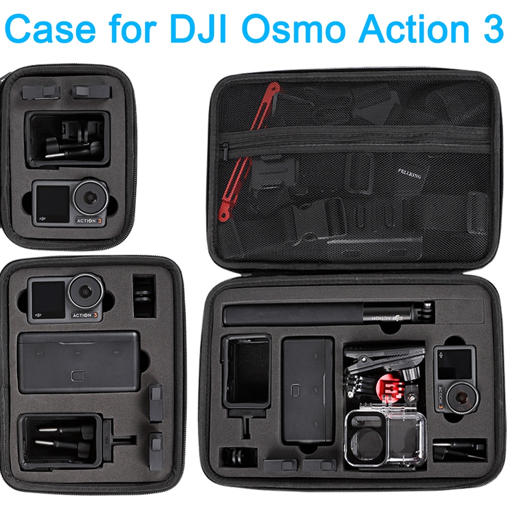Hộp Đựng Cho DJI Osmo Action 3 / 4 Camera Vỏ Cứng Túi Bảo Quản Cho DJI Action 3 / 4 Camera Selfie St
