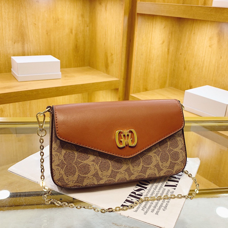 Túi Đeo Chéo Dây Xích Dáng Vuông Phong Cách Phương Tây Cổ Điển Cho Nữ