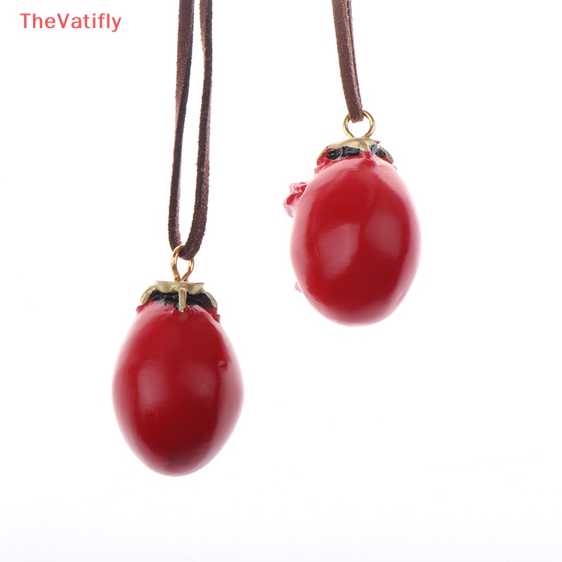 [Thevalifly] 1 Mặt Vòng cổ Hình Trái Tim Ác Quỷ Hóa Trang Halloween Bằng Nhựa Resin Thủ Công HOT