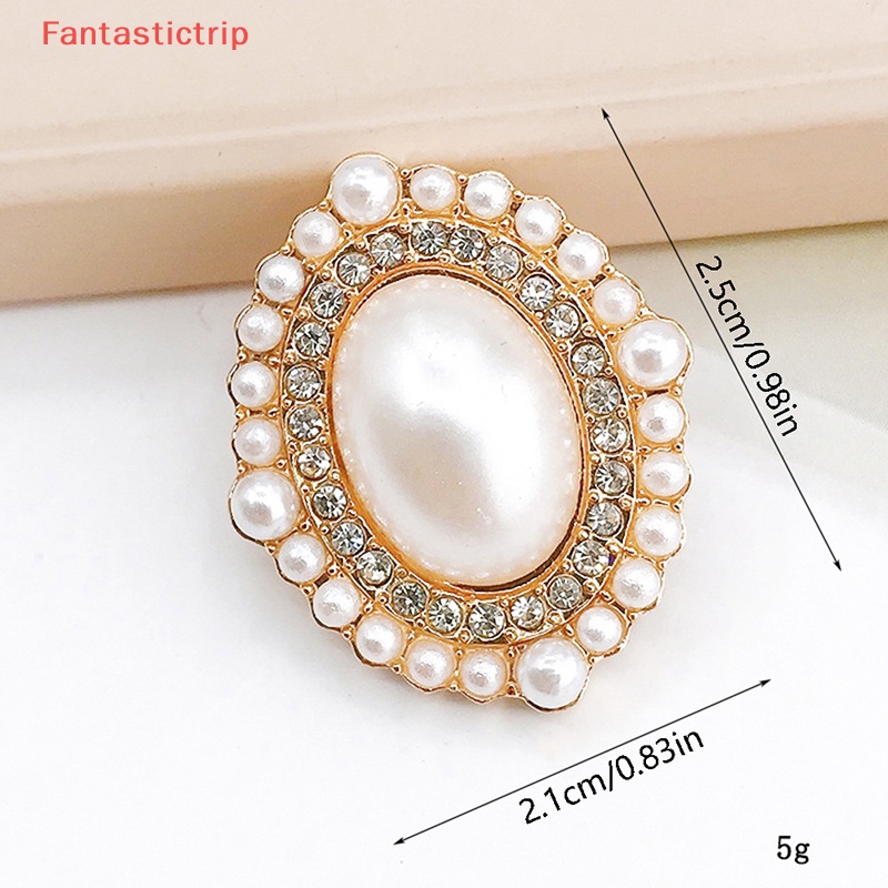 [Fantastictrip] Vòng Đeo Tay Đính Hoa Ngọc Trai Kim Loại Lấp Lánh Phụ Kiện Trang Trí Giày Cho Bé Gái Mới