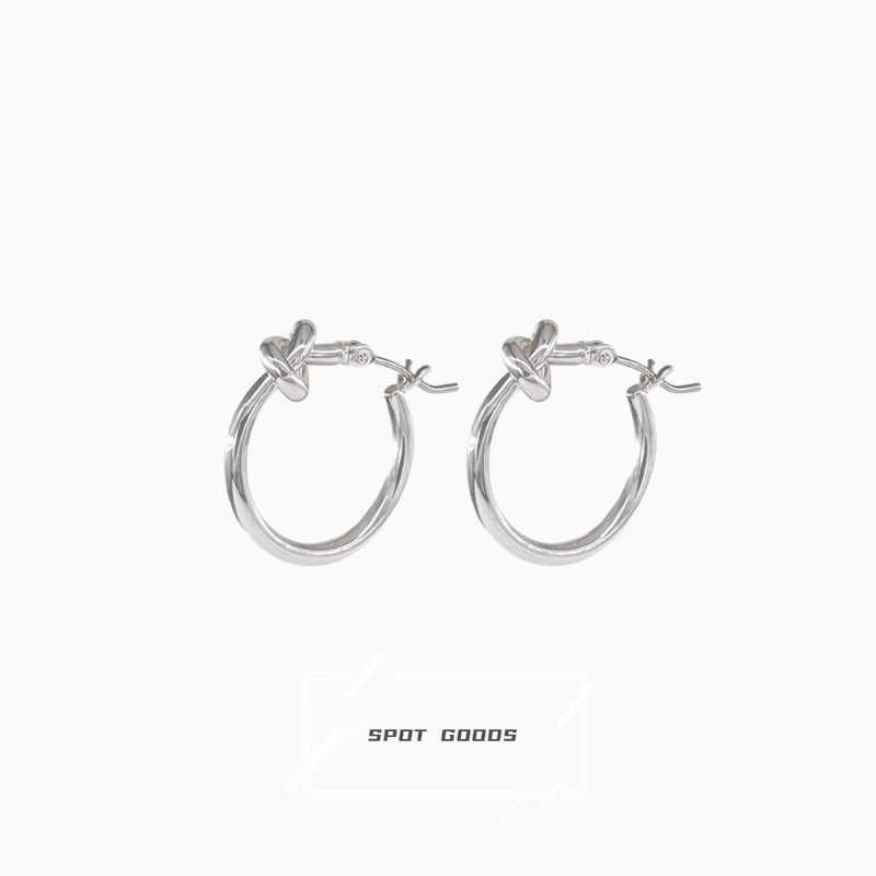 Khuyên Tai Tròn Thắt Nút Đơn Giản Thời Trang Cổ Điển