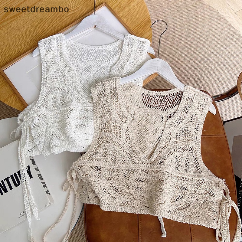 Áo ba lỗ dệt kim cho nữ, áo hai dây không tay màu trơn mùa hè