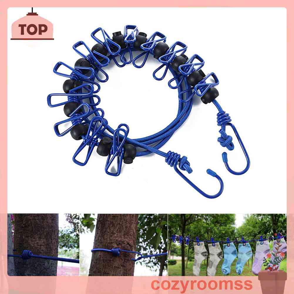 Dây Phơi Quần Áo Kèm 12 Kẹp Chống Trượt