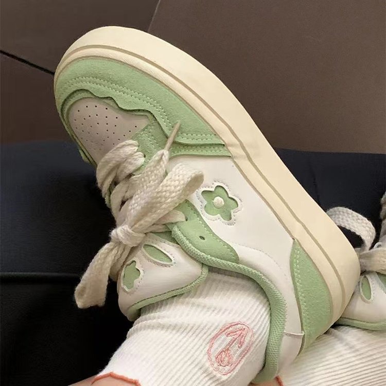 Giày Thể Thao Mũi Tròn Phong Cách Hàn Quốc Thời Trang Mới Cho Nữ