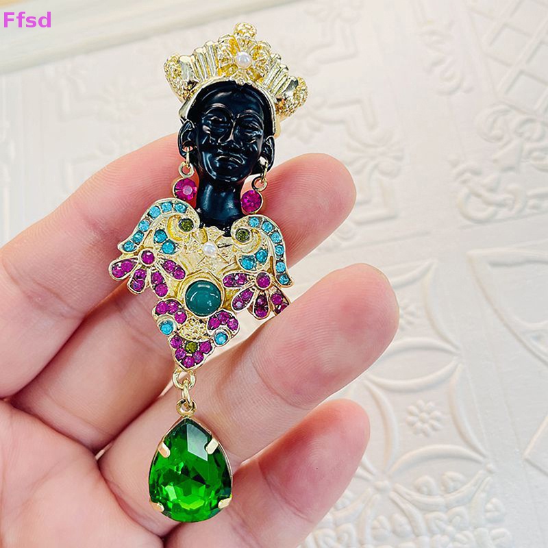 {Ffsd} Ghim Cài Áo Đính Đá Hình Giọt Nước Màu Xanh Lá Phối Tua Rua Thời Trang Nữ Châu Phi Làm Quà Tặng Văn Phòng * Hàng Bán