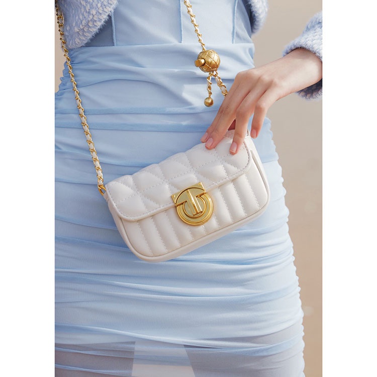 Túi Đeo Chéo Da pu Phối Dây Xích Thời Trang Sang Trọng Cho Nữ