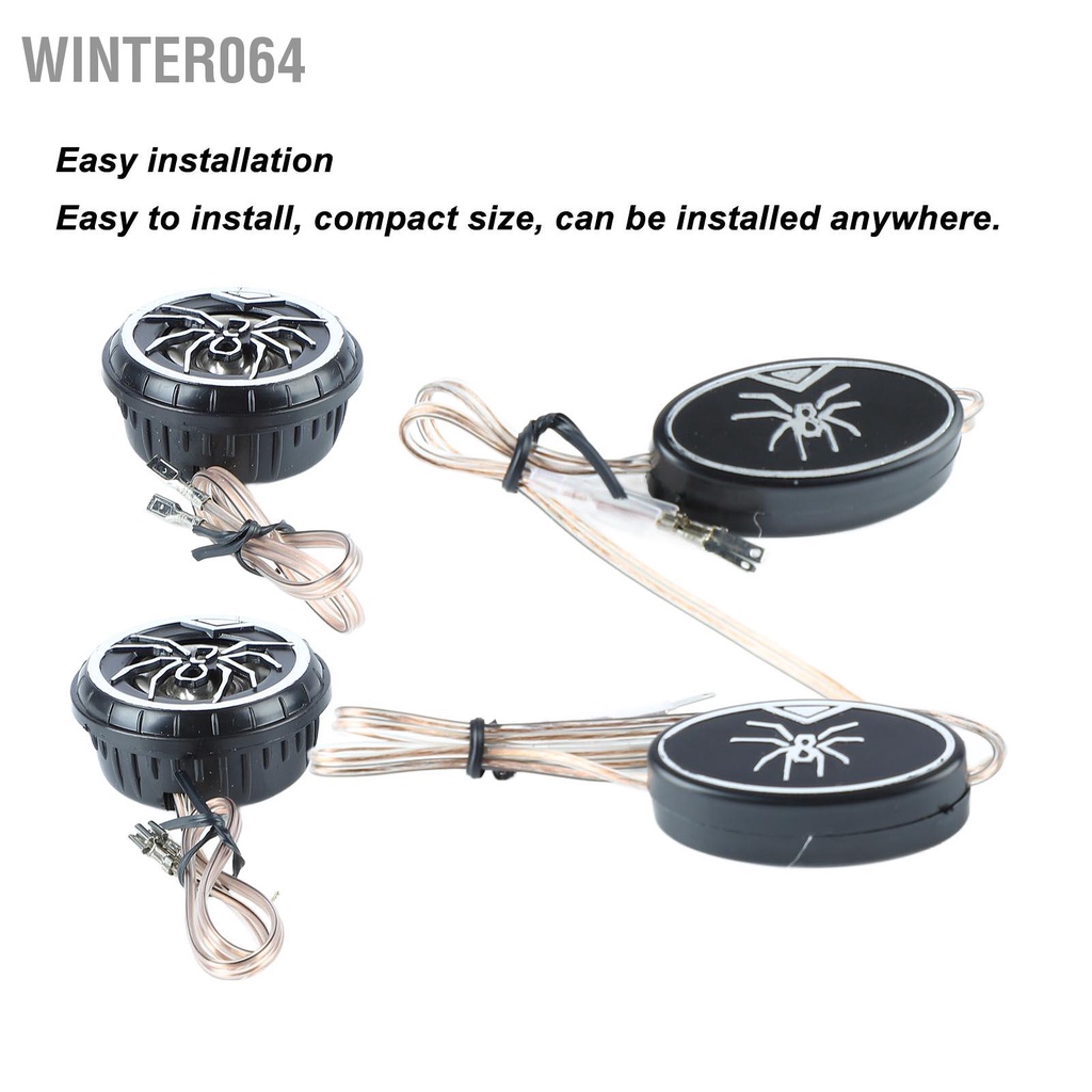 Winter064 Loa ô tô Tweeter tròn âm thanh nổi với hoa văn hình nhện mạ Chrome cho  xe tải